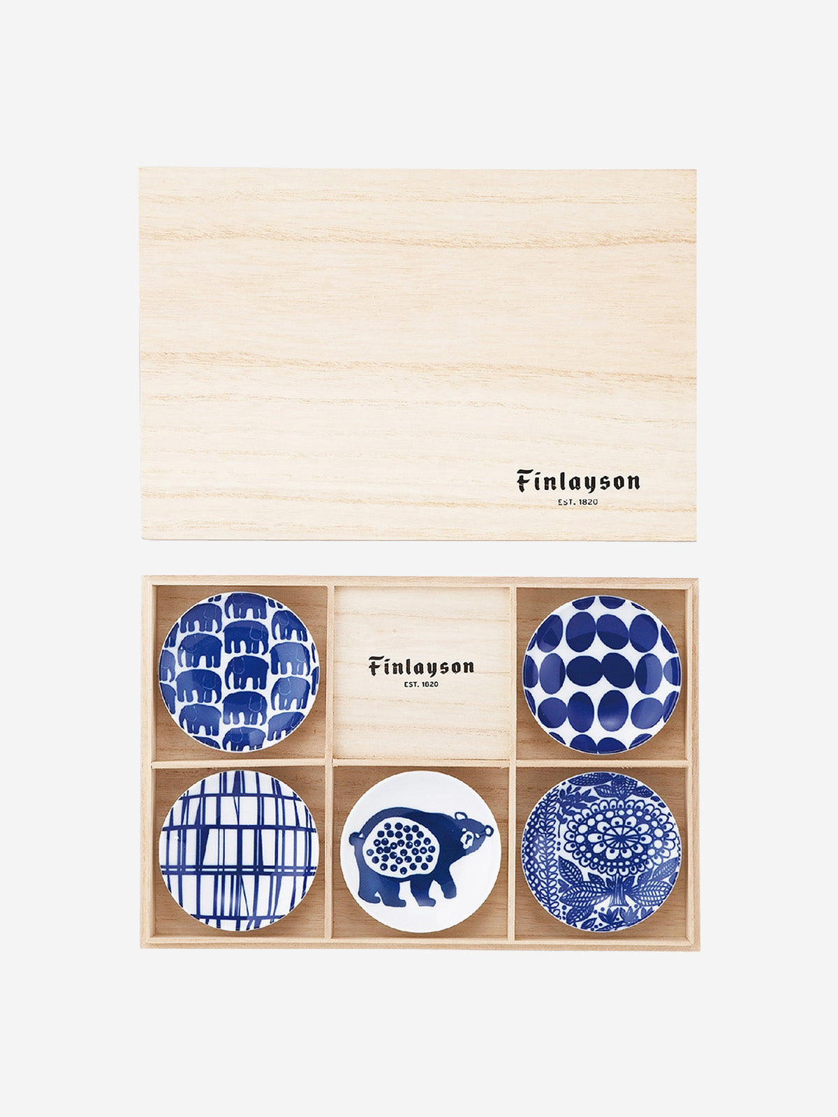 木箱入り豆皿揃え